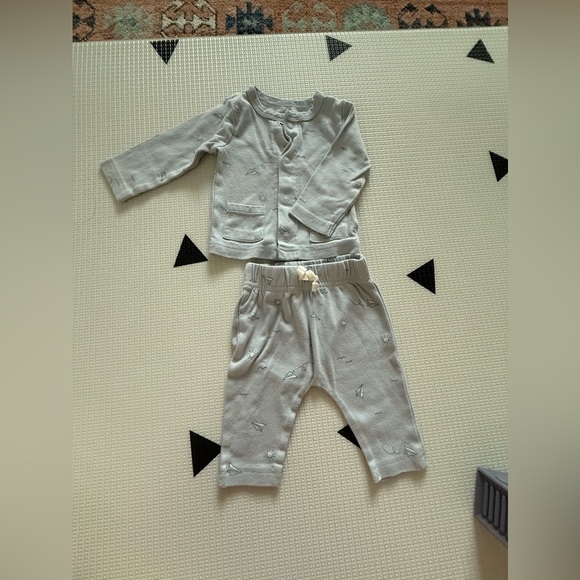 Carters|Baby boy neutral two piece matching set,Pastel nautical novelty print•3M - Picture 4 of 5